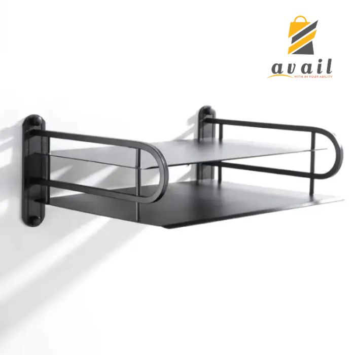 WIFI Router Stand Wall Mounted/ONU Stand/TV Box or Set Top Box Stand With Black Color. 