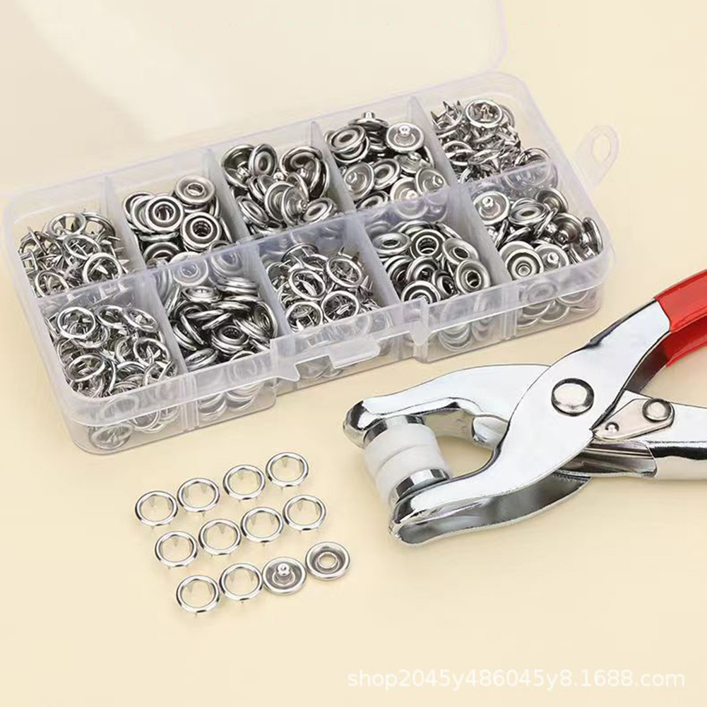 50/100pcs Metal Snaps Buttons With Fastener Pliers Press Tool Kit DIY Craft Sewing Button Thickened Snap Fastener For Clothes. 