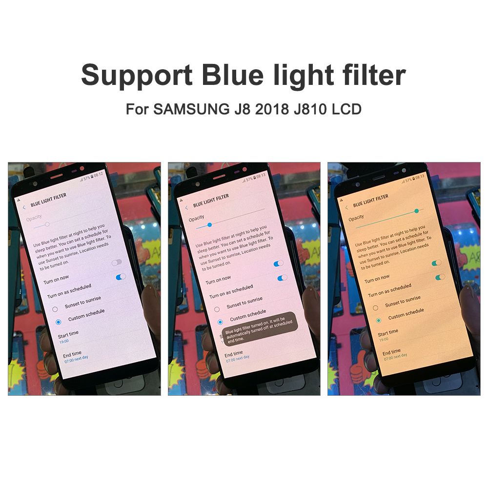For AMOLED J8 LCD For Samsung J8 2018 J810 J810FN SM-J810 LCD Display Touch Screen Digitizer Assembly Replacement. 