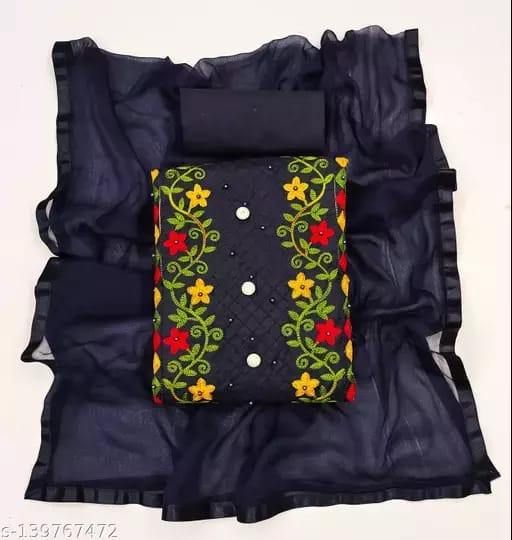 embroidery three piece