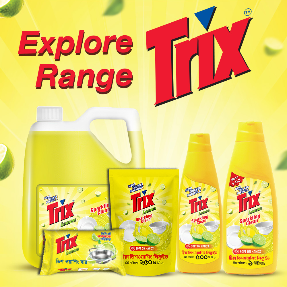 Trix Dishwashing Liquid 500ml, Lemon Fragrance for Scratch-Free ...