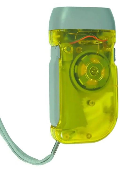 Hand Pressure Dynamo 3 LED Torch Light Battery less Crank Torch Flash Light Automatic No Charging No Rechargable Hand Pressing Power Flashlight. 
