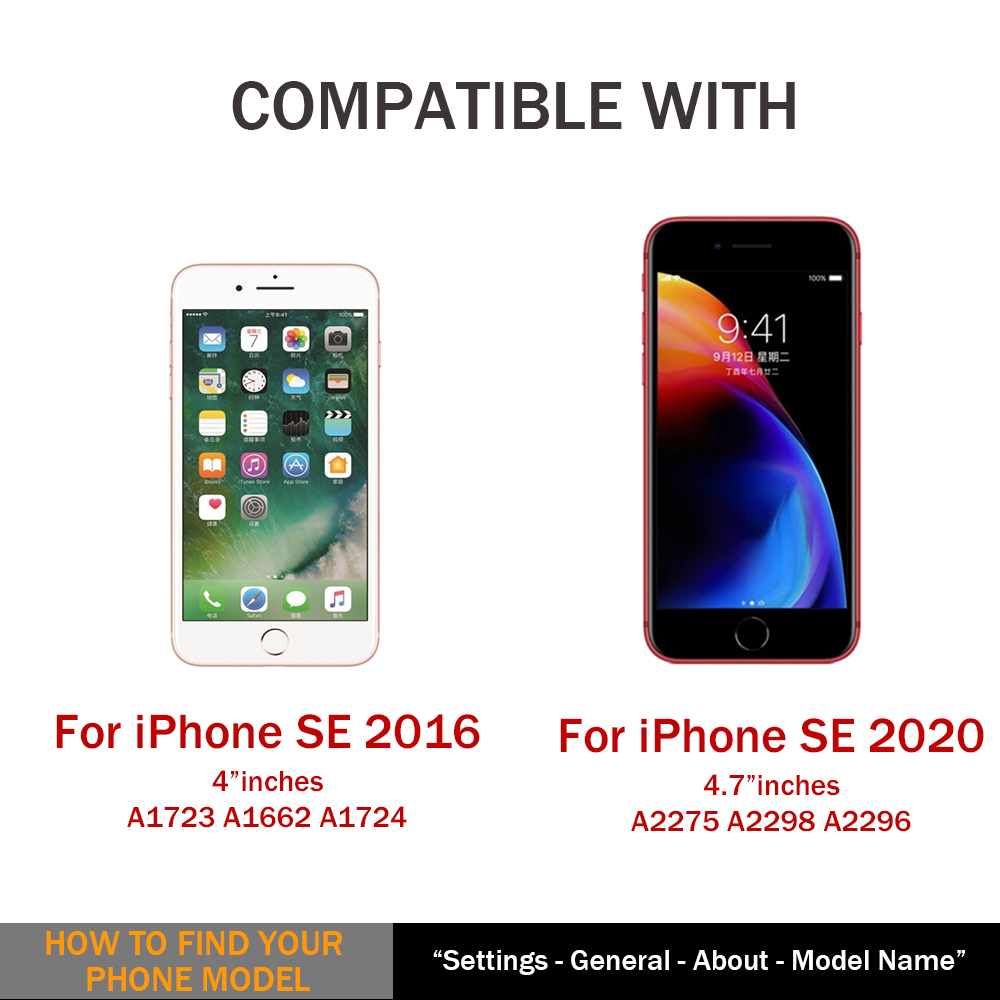 LCD Screen For iPhone SE1 SE2 SE 2020/2016 Full Set Display Replacement Kit Touch Digitizer Complete Assembly with Front Camera. 