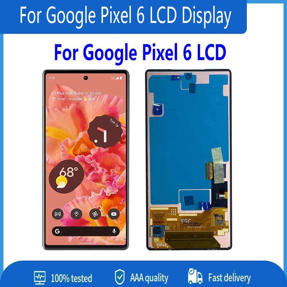6.4“ Super AMOLED For Google Pixel 6 LCD Display Touch Screen Digitizer Assembly Replacement For Pixel6 GB7N6 G9S9B16 LCD Frame