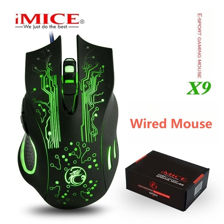 Game Mice X9 for Laptop Computer Mouse USB Gamer Mice 5000 DPI PC Mause IMice 6 Button Ergonomic Magic Gaming Mouse Wired. 