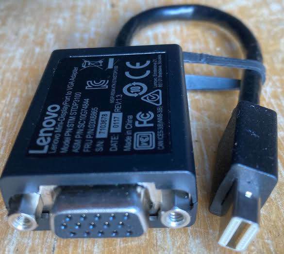Lenovo Mini-Display Port  DP To VGA Adapter P/N 0A36536  STM STDP3100
