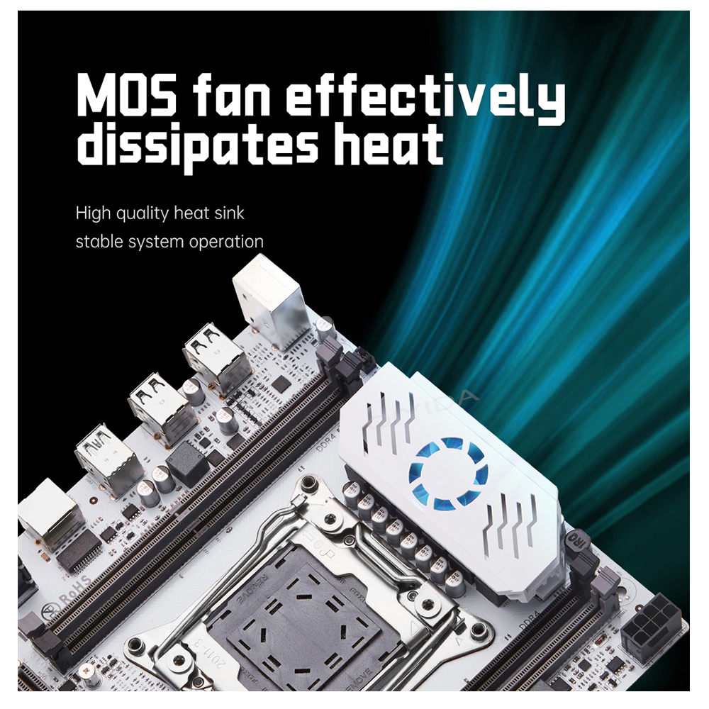 QIYIDA X99 motherboard D4 LGA 2011 3 with M.2 slot Support X99 C612chip DDR4 Memory SATA3.0 USB3.0 PCI16X. 
