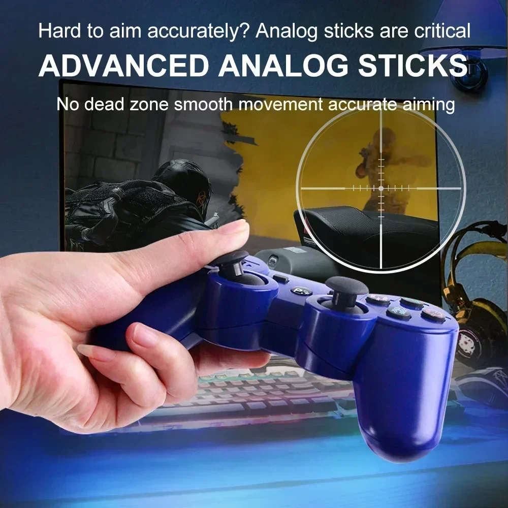 For SONY PS3 Controller Support Bluetooth Wireless Gamepad for Play Station 3 Joystick Console for PS3 Controle For PC. 