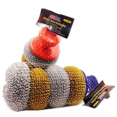 Proclean Silver Gold Scourer With Handle - 4 Pcs Pack - SS-0971 :.... 