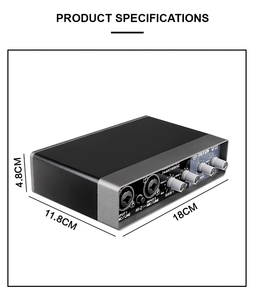 TEYUN Q-24 Q-22 Q-12 Professional Sound Card Audio Mixer Channel Monitoring Electric Guitar Live Recording For Studio Singing. 