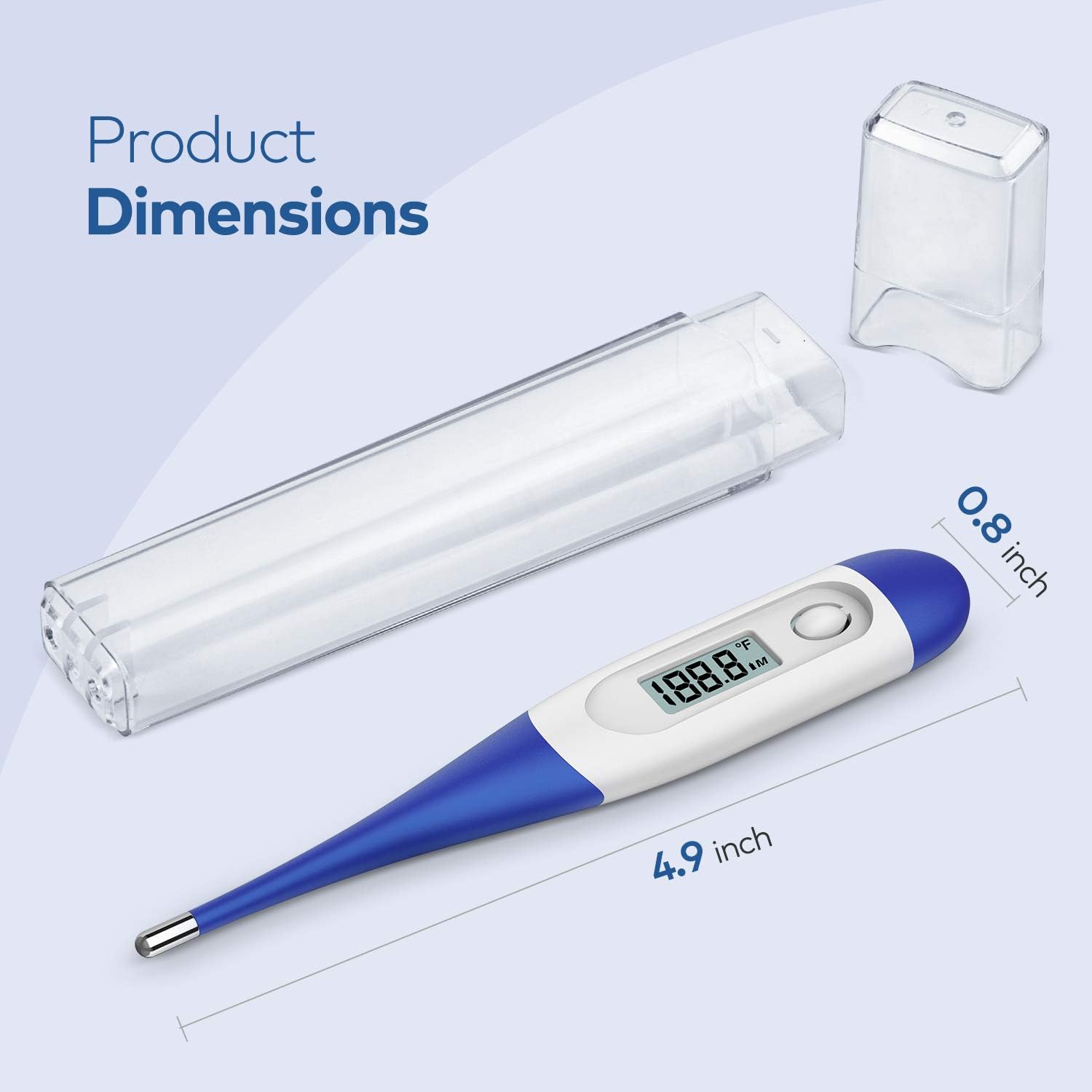 Thermometer for Adults, Digital Oral Thermometer for Fever, Basal Thermometer with 15 Seconds Fast Reading. 