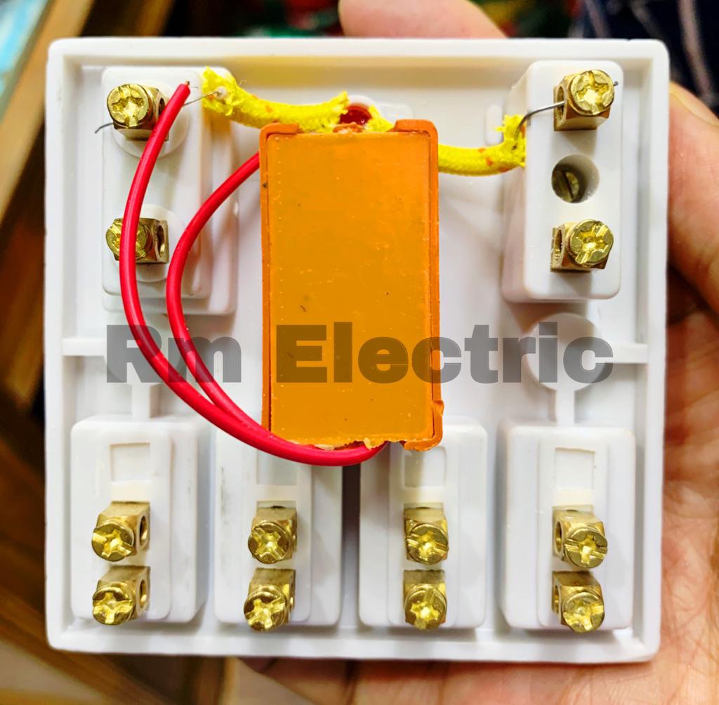 5 In 1 AC Switch+Socket+Regulator+Fuse+Indicator+Twopin Socket 6A Combine 4 Gang Switch Fan Dimmer Regulator 2 Pin Socket LED Indicator Kit Kat Fuse Combine Wall Switch Box Socket. 