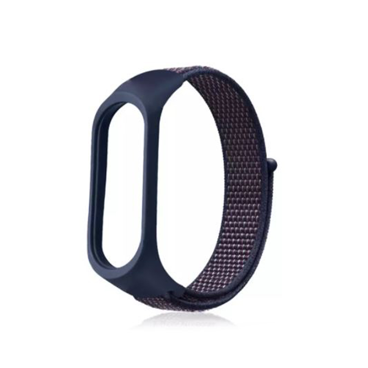Mi Band 3, 4, 5, 6 Nylon Fabric Sport Strap with Hook-and-Loop Fastener, Comfortable Silicone Wristband for Daily Wear