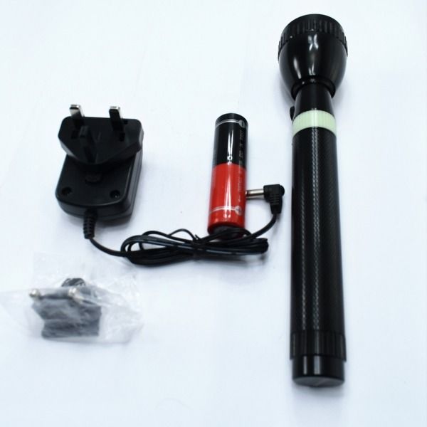 Geepas aluminium body rechargeable torch light 2.4v 1900mah battery
