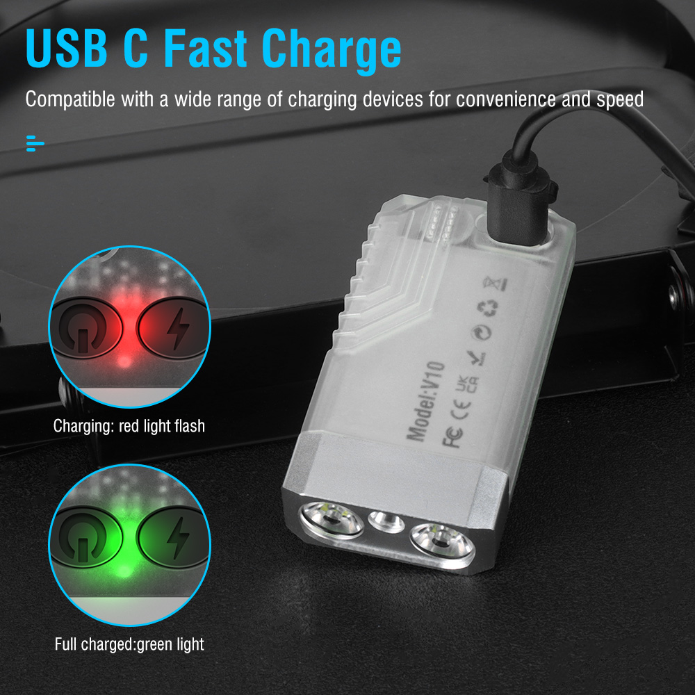 BORUiT V10 EDC Keychain LED Fluorescence Flashlight Type-C Rechargeable Torch Work Light Magnet Buzzer 365nm UV V3 Plus Lantern. 