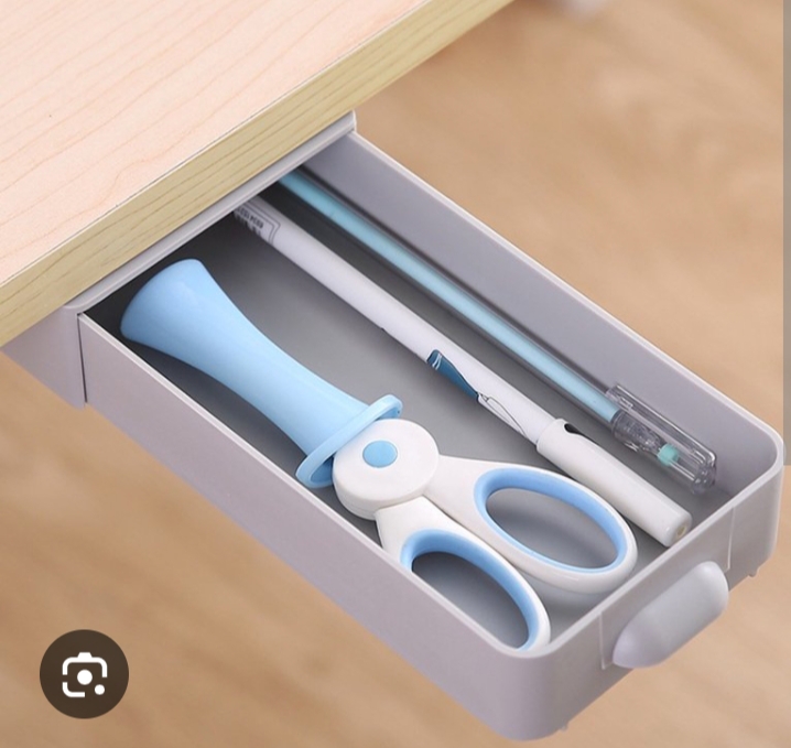 Table Storage Drawer Organizer Box Pencil Tray Desk Hidden Under Desk Stand Self-adhesive under-drawer Storage Box

Under Desk Drawer Organizer, Punch Free Under-The-Table Drawer, Self-Adhesive Hanging Pencil Drawer, Hiding Under Drawer Storage Drawer. 