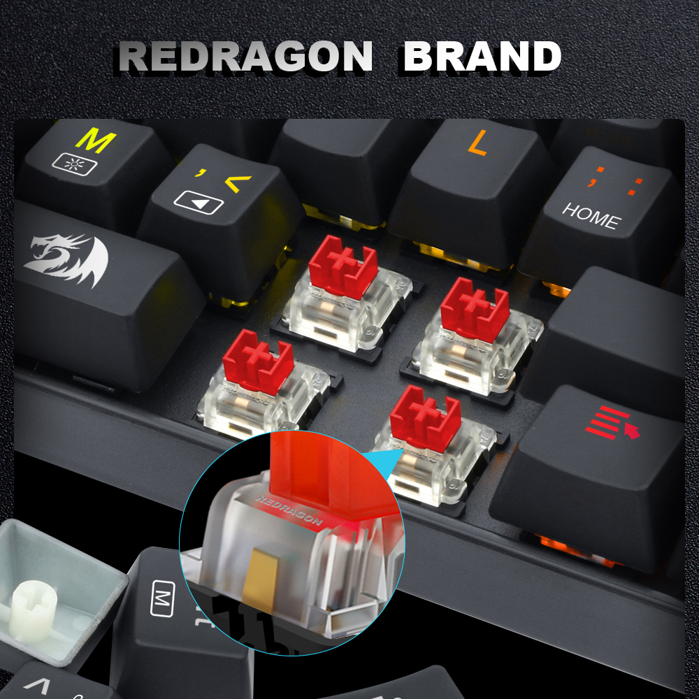 REDRAGON SMD RGB MX switch 3Pin Clicky Linear Tactile silent red blue Black Brown Purple Switche For Backlit Mechanical keyboard. 