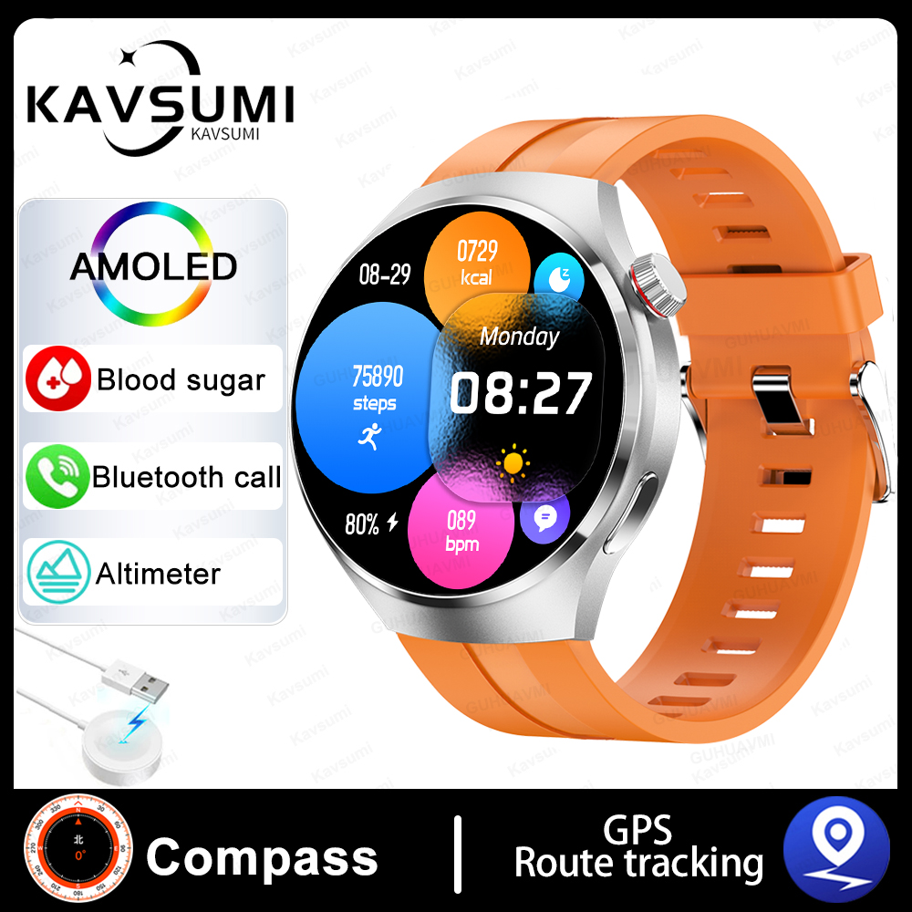 For Huawei Xiaomi NFC Smart Watches Men Watch 4 Pro AMOLED HD Screen Heart Rate Bluetooth Call IP68 Waterproof SmartWatch 2023. 