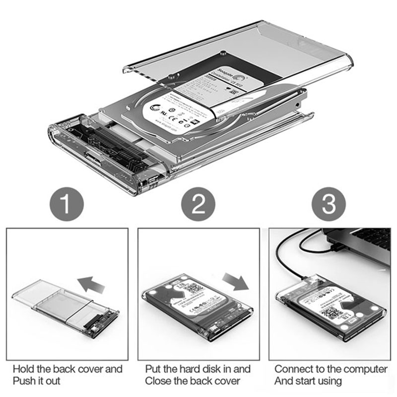 Harddisk Boxs USB 3.0 to SATA III Hard Disk Case 2.5 Inch HDD SSD Shell External Enclosure Hard Drive Disk Box External HDD Case. 