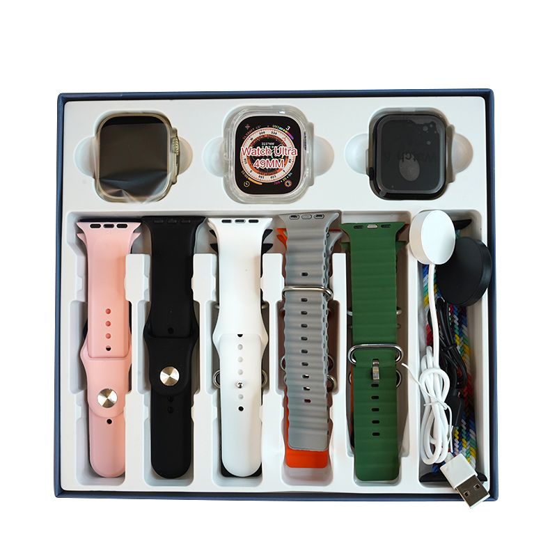 Y90 Ultra Smart Watch Apple Clone With 12 Straps, 2 Watch And Two Charger Free. 