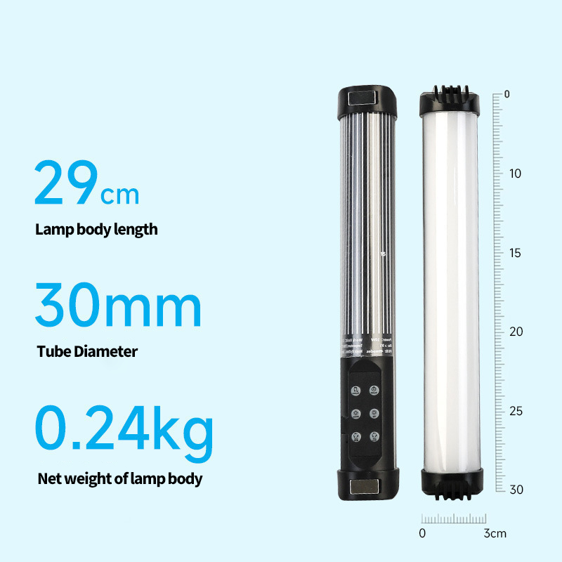 RL-30SL New 30CM Magnetic Dimmable RGB Handheld Light Wand LED RGB Stick Photography Lighting Tube Light for Video Vlog. 