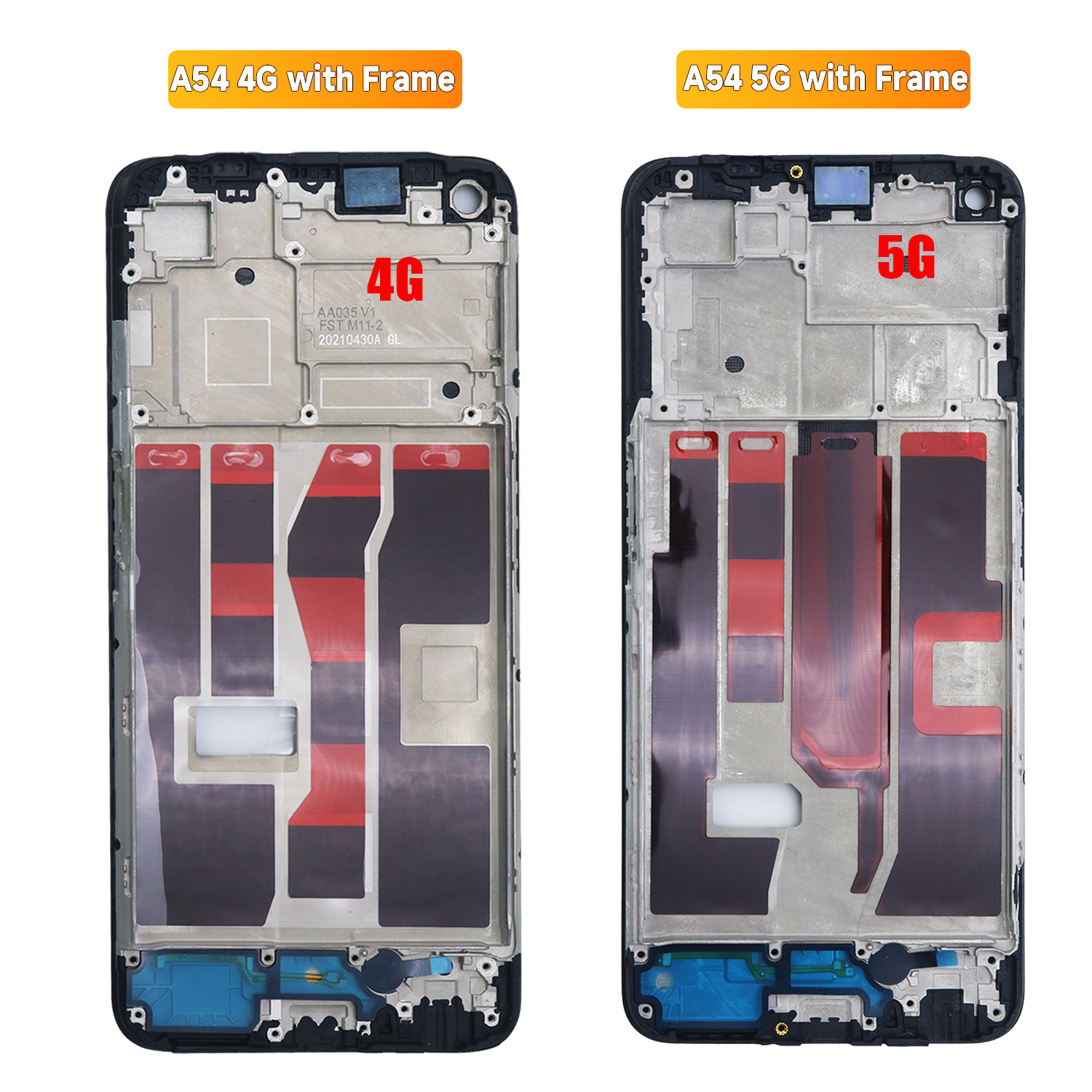 A54 LCD For Oppo A54 5G CPH2195, OPG02 LCD Display Screen Touch Panel Digitizer For Oppo A54 4G CPH2239 Display Frame. 