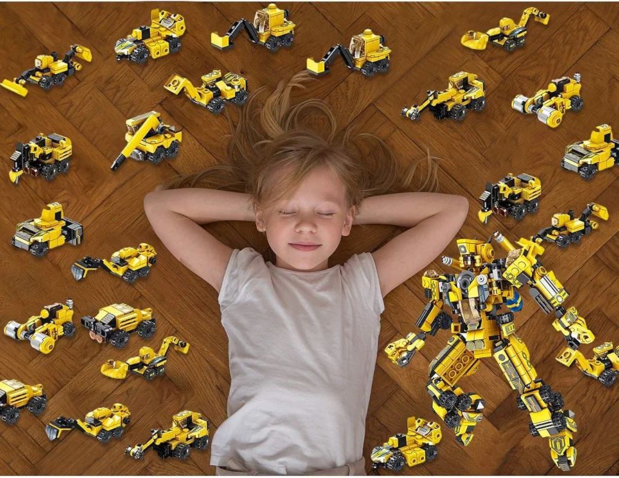 STEM Building Toys for Kids, 573 PCS Robot Building Toys 25-in-1 STEM Construction Learning Building Bricks Engineering Blocks Kit Toys for Boys Girls Kids Age 6 7 8 9 10 11 12 Year Old. 