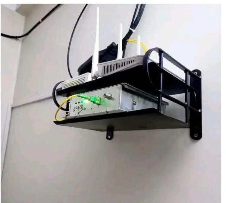 WIFI Router Stand Wall Mounted/ONU Stand/TV Box or Set Top Box Stand With Black Color. 