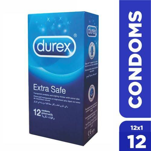 Durex Extra safe Condom - 12 pcs Box (Made In India). 