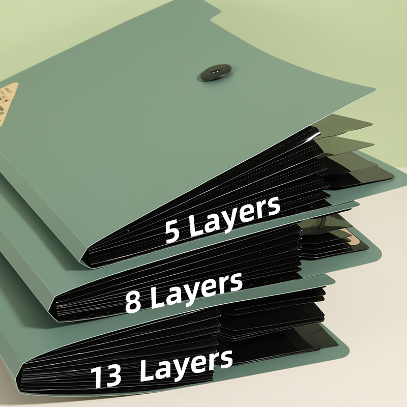 5/8/13 Layers A4 File Folder Storage Bag Test Paper Desktop Tool School Stationery Office Supplies. 