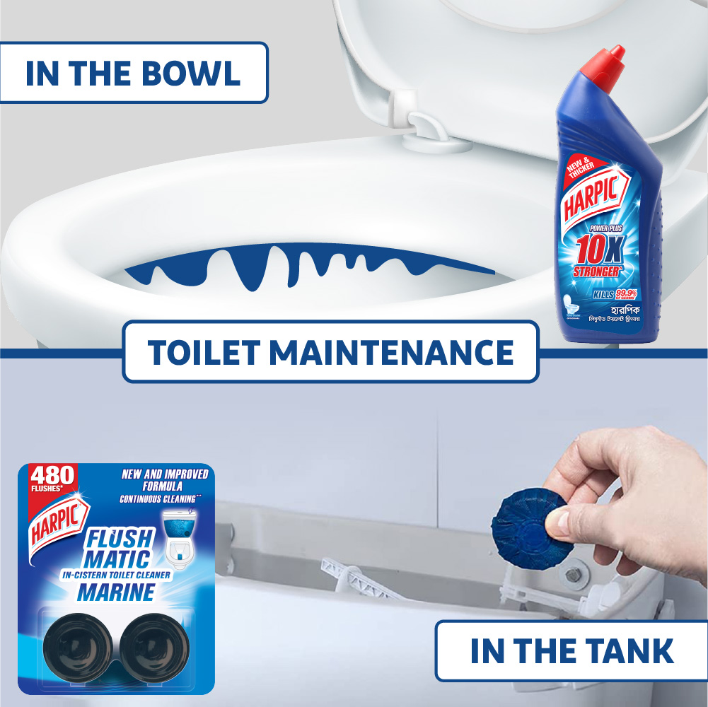 Harpic Flushmatic In-Cistern Toilet Cleaner Twin Pack 100 gm. 