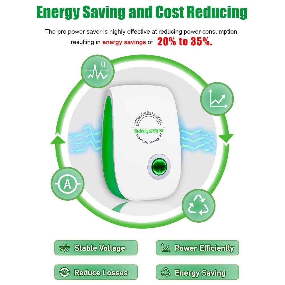 Smart Electricity Saving Box Power Saver Intelligent Energy Saver Power Factor Saving Device Cost Reducing for Household Office. 