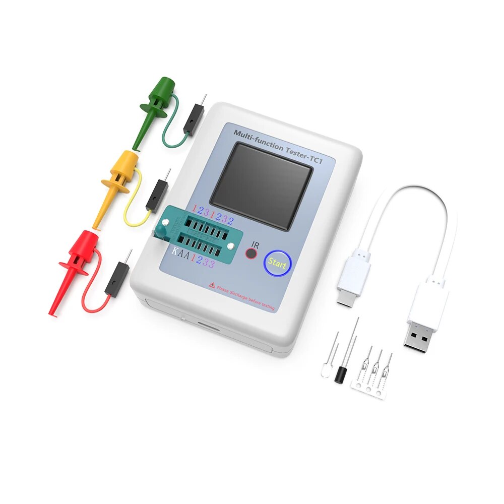 LCR TC1 1.8 Inch TFT LCD Display Multimeter Transistor Tester Diode Triode Capacitor Resistor Test Meter. 