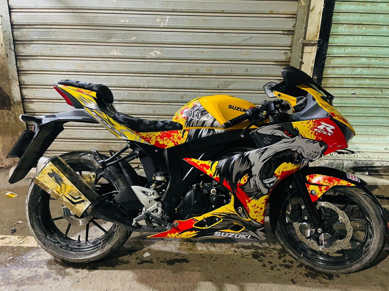 Suzuki Gsxr wolf model yellow decals sticker set | Daraz.com.bd