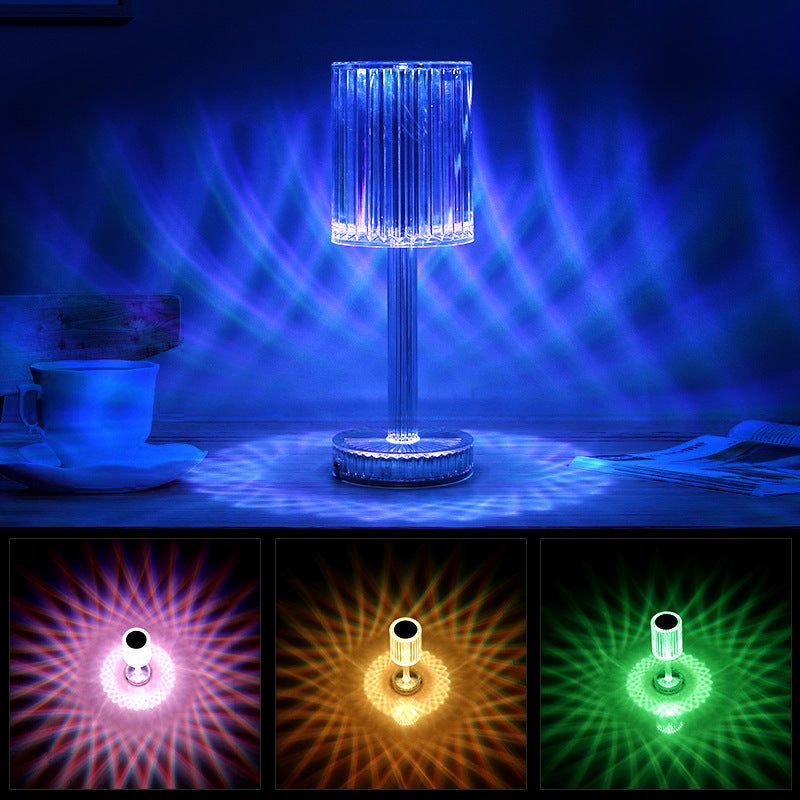 Modern Diamond Crystal Table Lamp with Touch Switch Warm. 