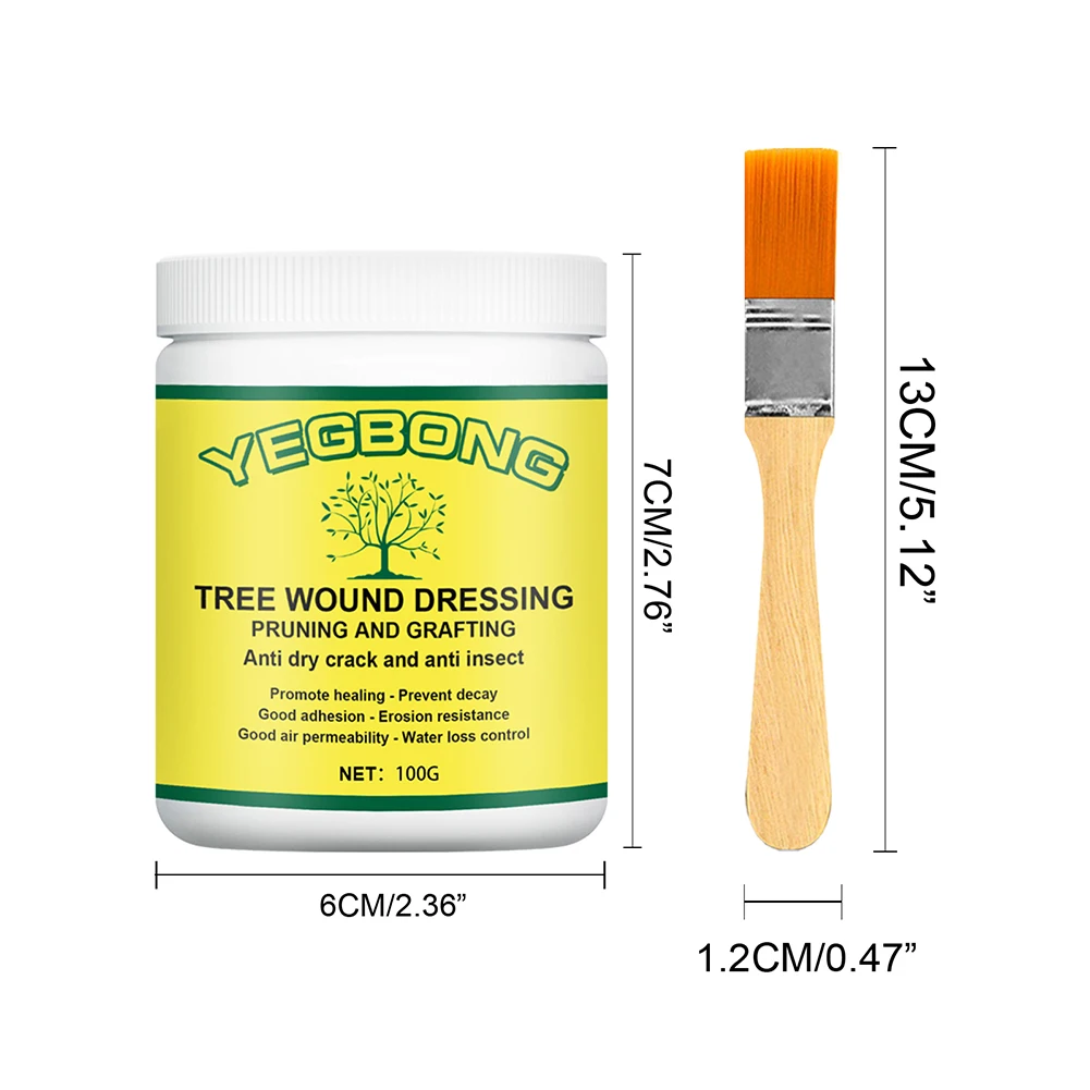 Tree Wound Bonsai Cut Paste Smear Agent Pruning Compound Sealer with Brush Waterproof Sealant Glue Adhesion Promoter 접착제. 