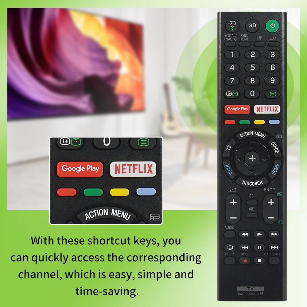 New RMT TZ300A Replacement Remote Control For SONY Smart Bravia TV RMFTX200P RMFTX200E RMFTX200U RMFTX200B RMFTX201U. 