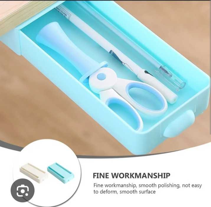 Table Storage Drawer Organizer Box Pencil Tray Desk Hidden Under Desk Stand Self-adhesive under-drawer Storage Box

Under Desk Drawer Organizer, Punch Free Under-The-Table Drawer, Self-Adhesive Hanging Pencil Drawer, Hiding Under Drawer Storage Drawer. 