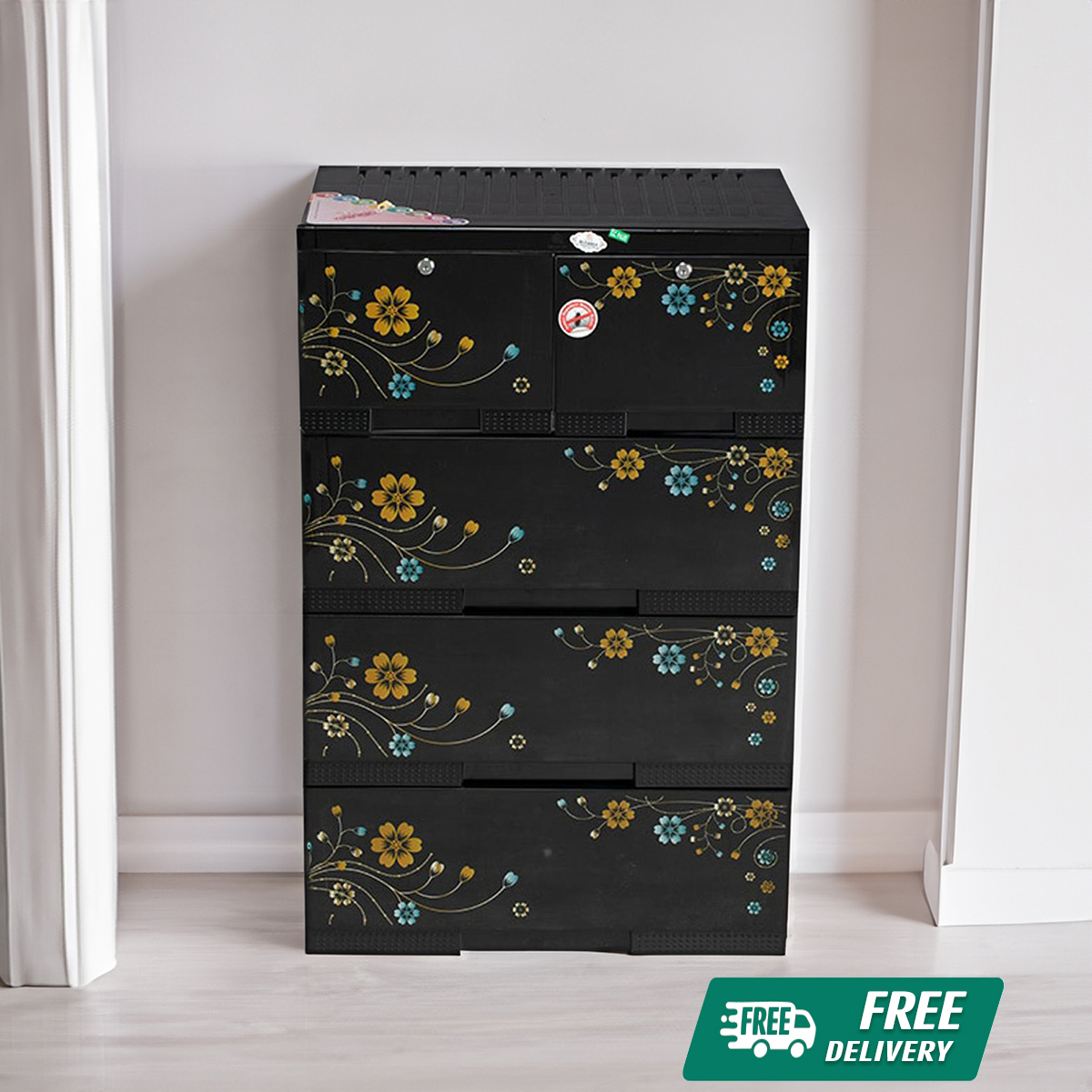 RFL Royal Wardrobe Platinum 4 Drawer Aroma 881208