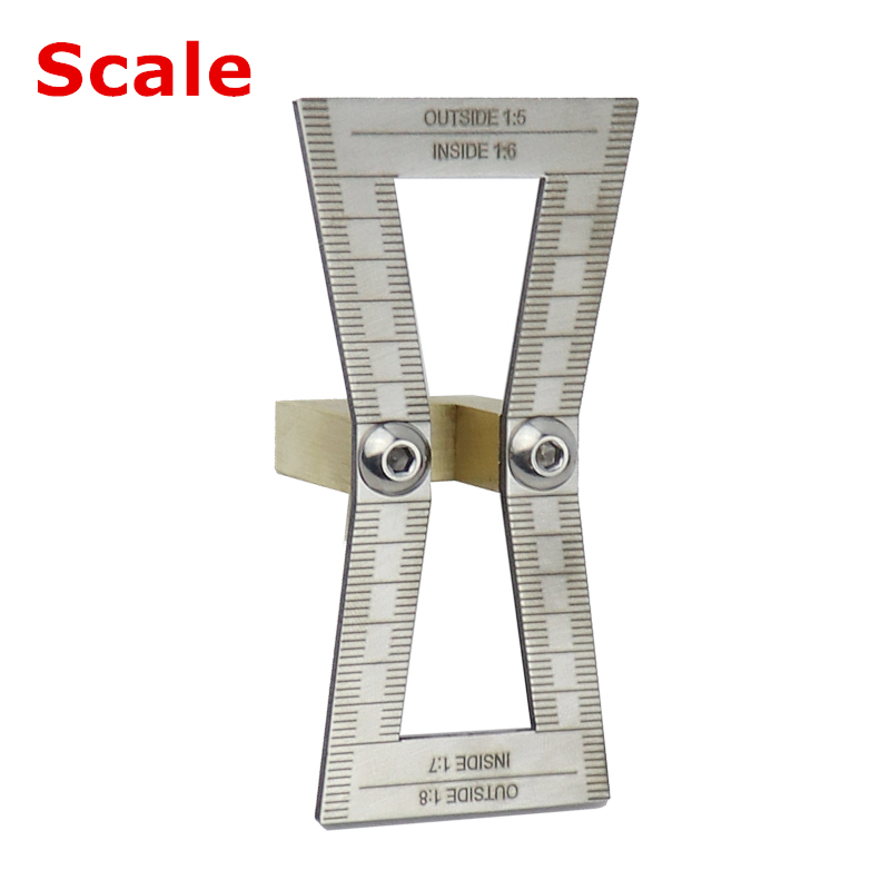 Stainless Steel Dovetail Marker Template Jig With Scale 1:5&1:6&1:7&1:8 Wood Joint Gauge Slopes Scriber Marking Carpentry Tools. 