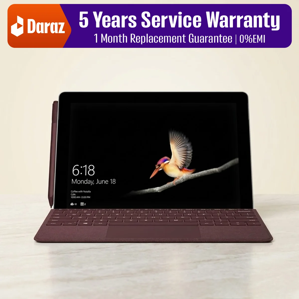 Microsoft Surface Go Intel Pentium Gold, 8GB RAM, 128GB SSD 10" Display with Detachable Keyboard (Refurbished)