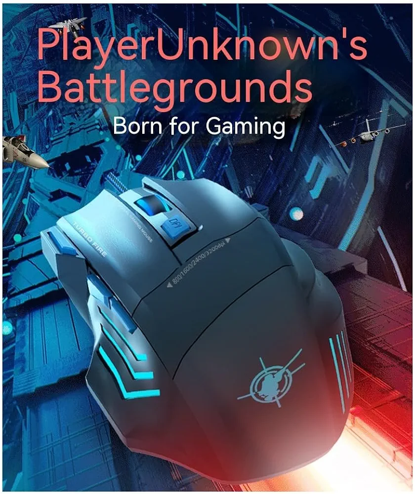 MS7 Gaming Mouse Wired Mouse Gamer Ergonomic Optical Mice For PC Laptop Games Quality 7 Buttons USB Computer. 
