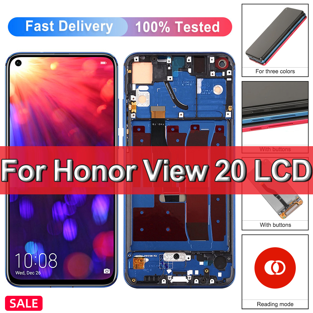 6.4" For Huawei Honor View 20 LCD Display Touch Screen For Honor View20 V20 Display PCT-AL10 PCT-TL10 PCT-L29 Display Replace