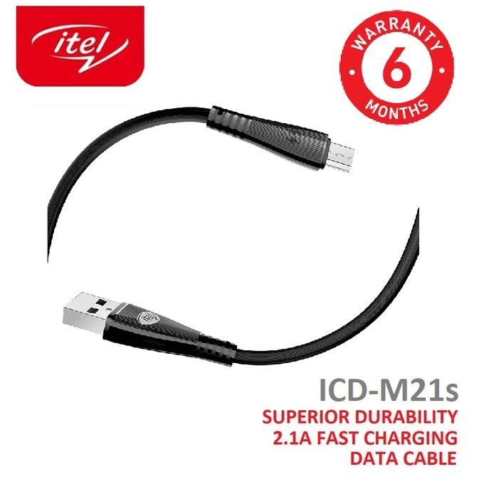 Itel C21S Type C 2.1A Fast Charging Cable - High Speed Data cable - Strong Built Quality. 
