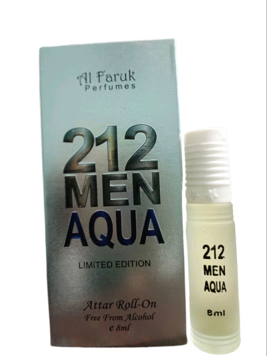 Best Quality 212 Men Aqua attar (Al-Faruk New Colletione) roll on good fragrane 8ml.. 