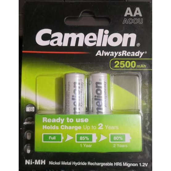 Camelion AA 2500mAh 1.2V Rechargeable Battery 2pcs. 