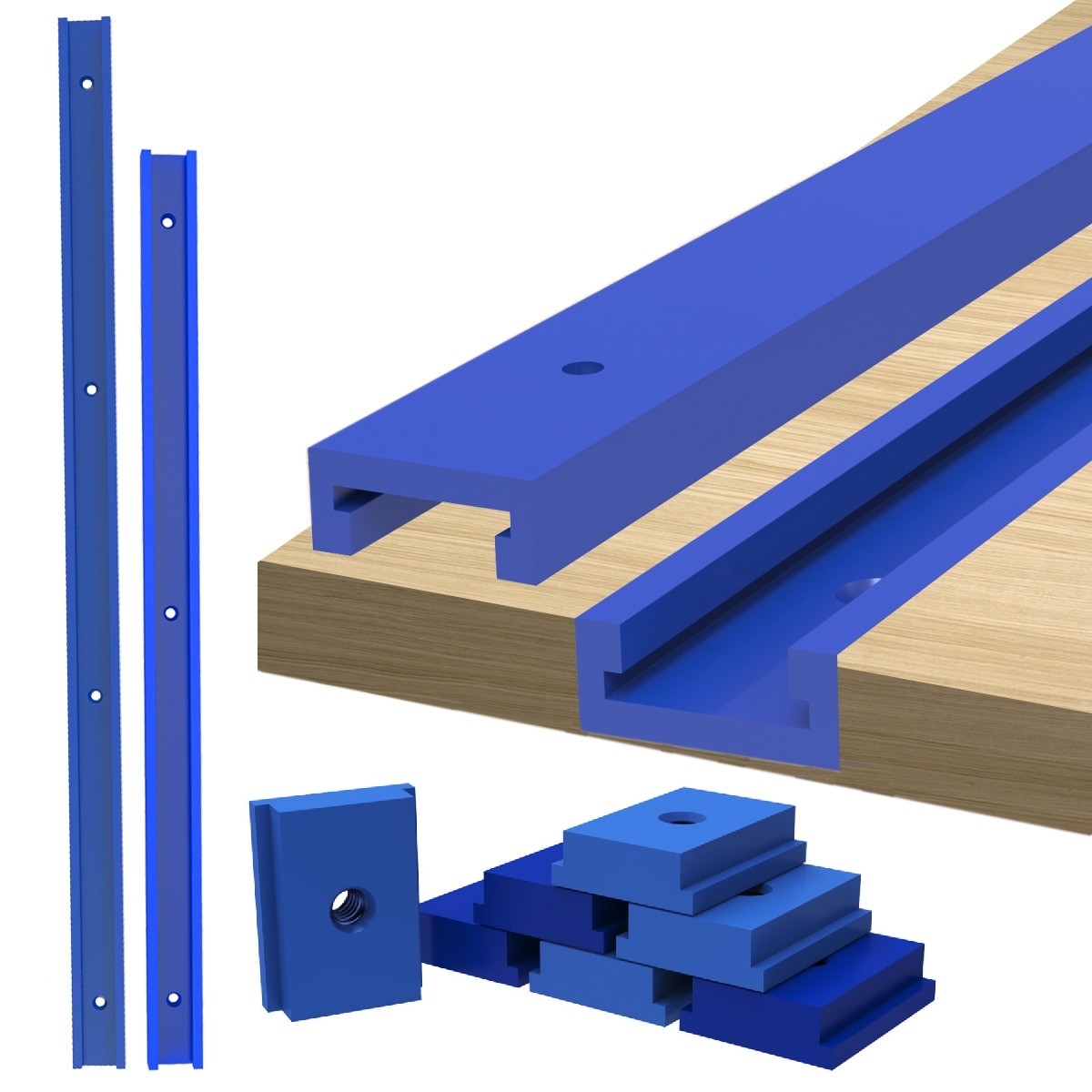 50cm T30 Track, T-Slider T Slot Miter Track Jig - Miter Gauge Guide Chute for Workbench Table Saw Router Table DIY Tools. 