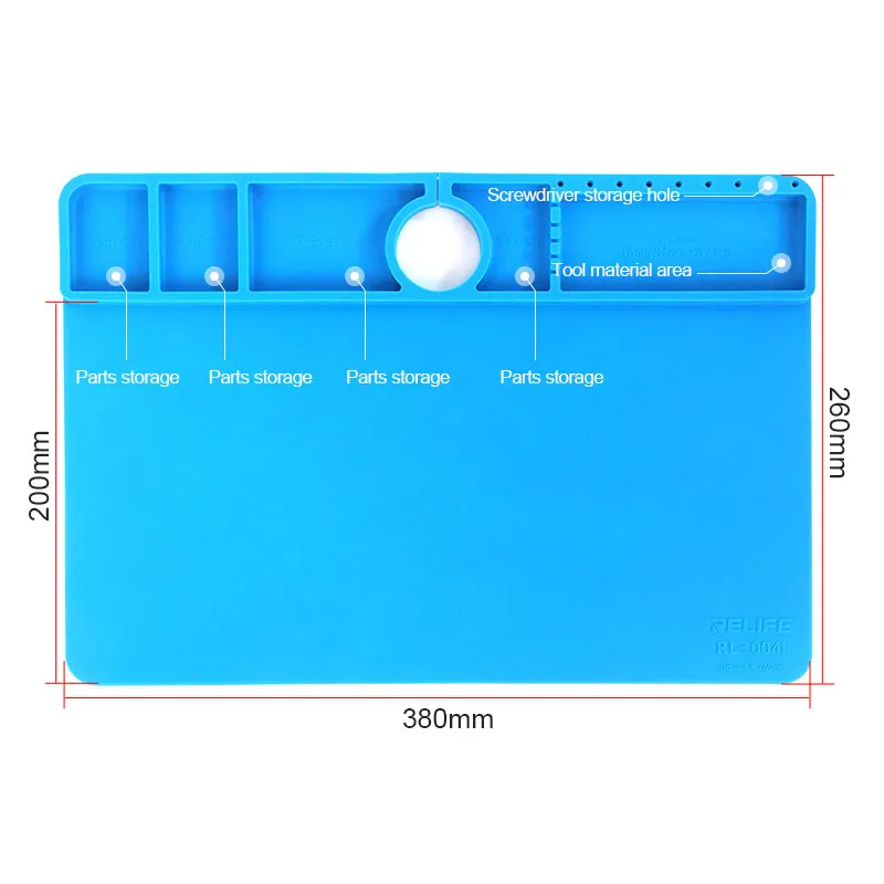RELIFE RL-004I Microscope Base B3/B1 Repair Pad Insulation High Temperature Silicone Pad Welding Table Pad BGA Soldering Station. 