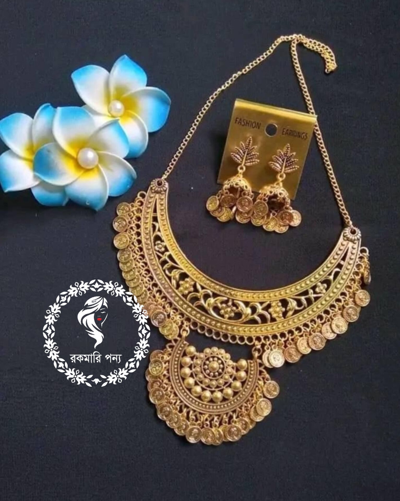 Gorgeous Party Wear Antique Pendant Necklace / Chain Necklace / Choker Necklace for Women / Jewelry set for women Necklace