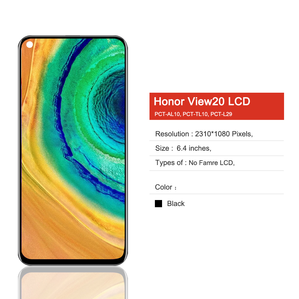6.4" For Huawei Honor View 20 LCD Display Touch Screen For Honor View20 V20 Display PCT-AL10 PCT-TL10 PCT-L29 Display Replace. 